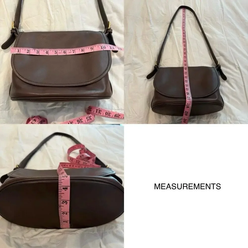 VTG COACH FLETCHER 1997 Crossbody Mahogany Brown Cowhide Leather N# M7M-4150